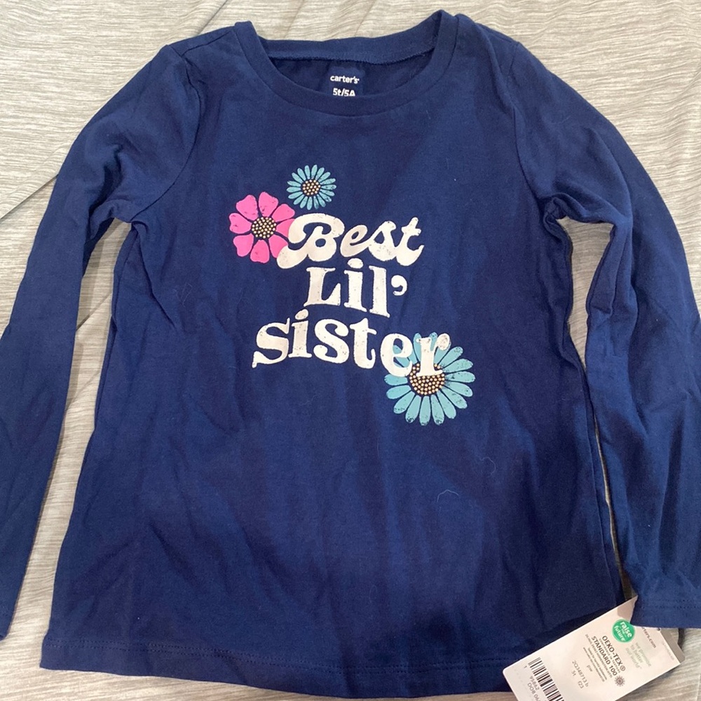 Carters long sleeve tee, size 5T